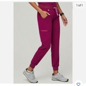RARE FIGS Dark Magenta  Zamora 2.0 Jogger Scrub Pants Women's Size Small